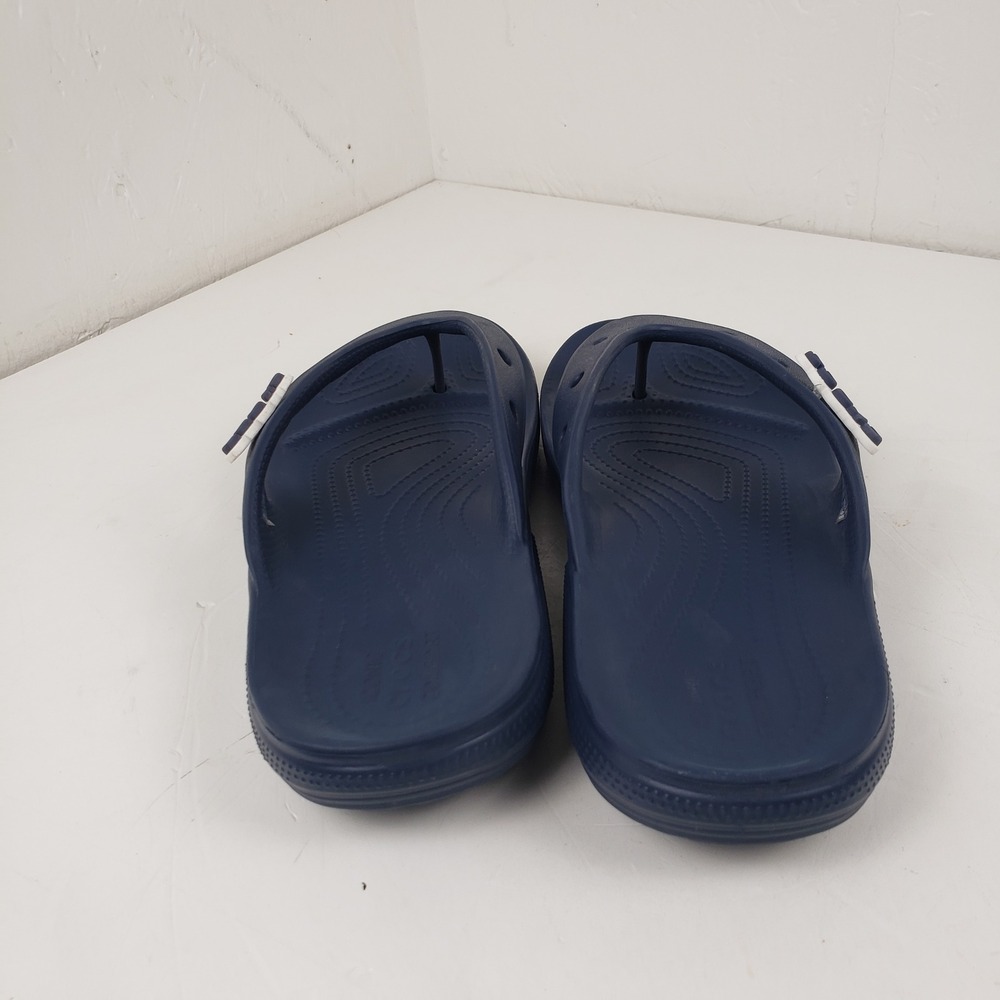 Crocs Classic V2 Flip Flop Navy Blue Sandals Mens 8 Womens 10 Thong Sandals - Picture 4 of 7